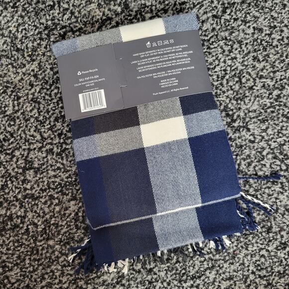 Plush Apparel Ultra Soft Plaid Fringed Scarf - Picture 2 of 4